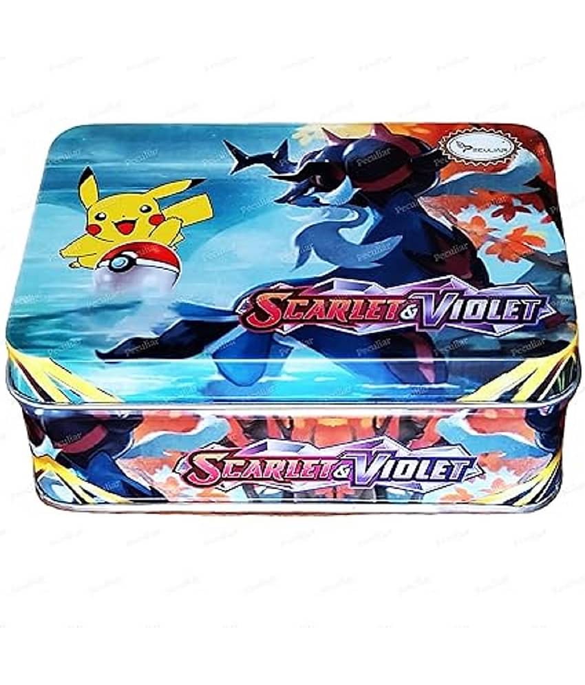 FEDIFU Kids New Silver Tempest Tin Card Games Booster 39 +2 Playing Card Toy Set of 1 Multicoloured Tin Box
