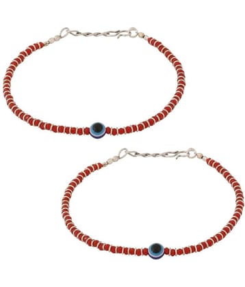 VIRAASI - Red Anklets ( Pack of 2 )