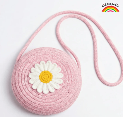 Round Jute Sling Bag with Pompom | Stylish Eco Sling  Kiddospedia
