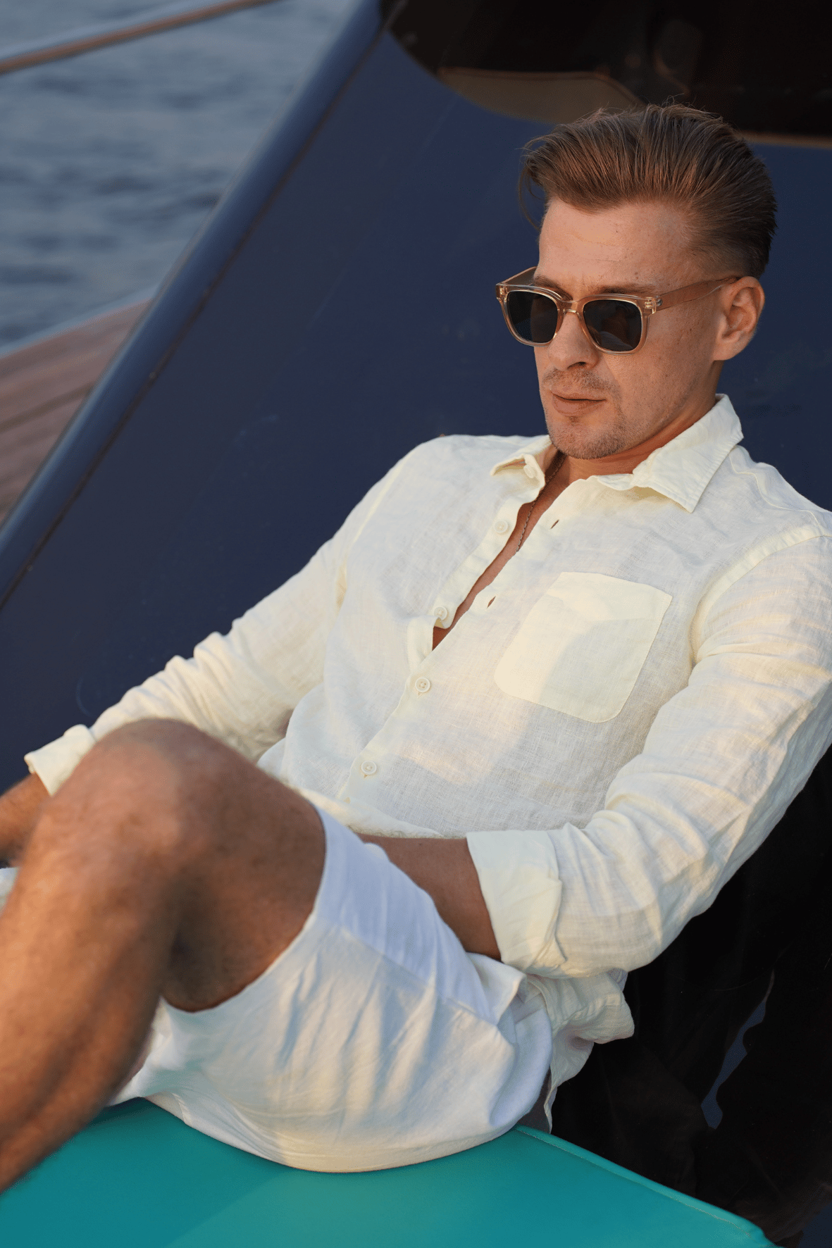 Jazz - 100% Linen Shirt - Lemon-XL-44 / LEMON