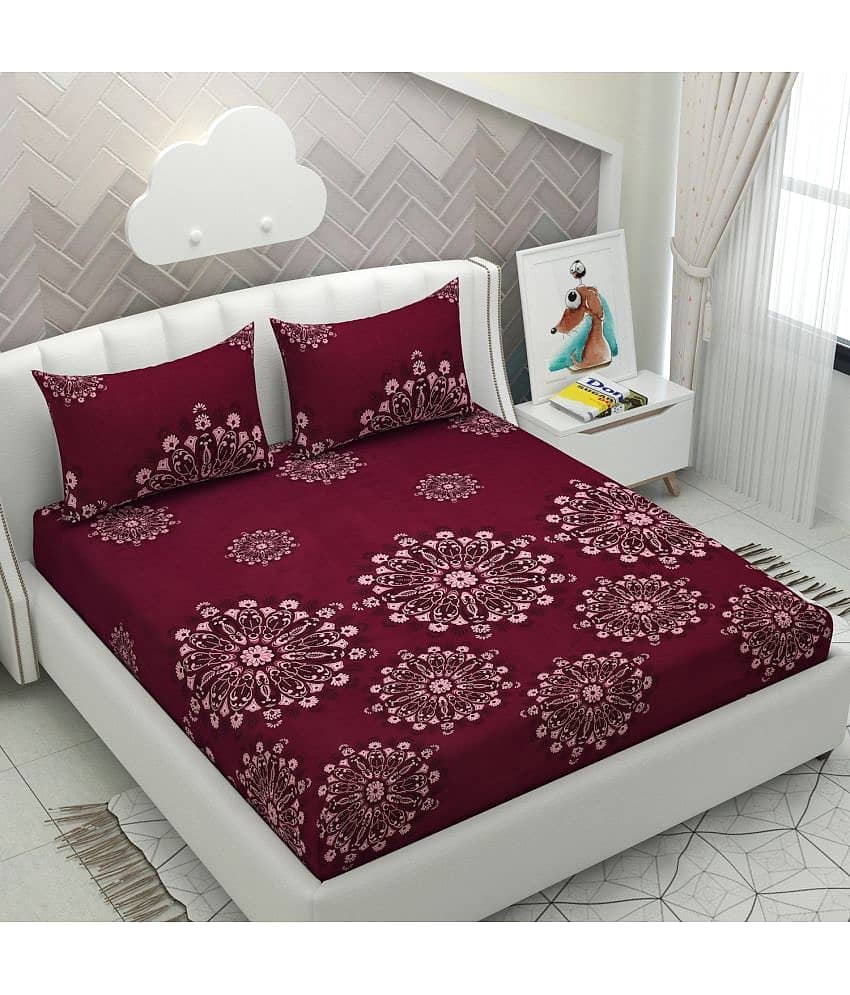 Apala Microfiber King Bedsheet ( Maroon )