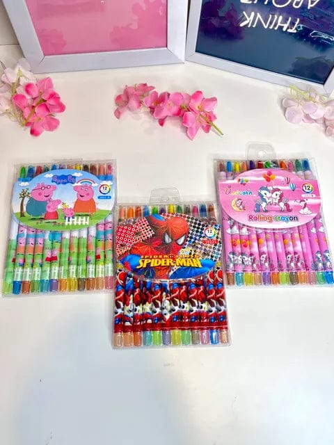 Rolling Crayons-spiderman
