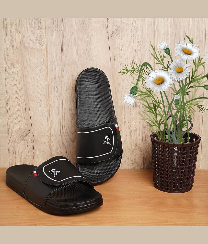 PERY PAO Black Men's Slide Flip Flop