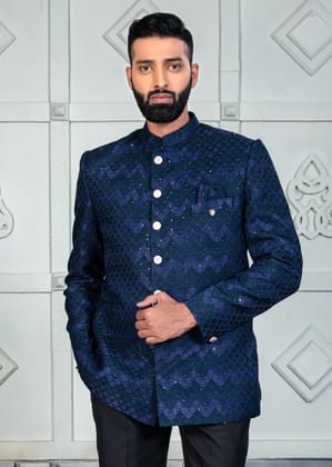 Blue Designer Jodhpuri Suit for Mens-S