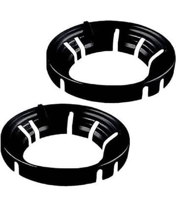 RAMDEV ENTERPRISE Gas Saver Burner Stand Gas Burner Cover Gas Saver Jali Home Gas Stove Fire & Windproof Energy Saving Stand Gas Stove Stand Protector Max Gas Saviour Silver Open (PACK OF 2)(BLACK).