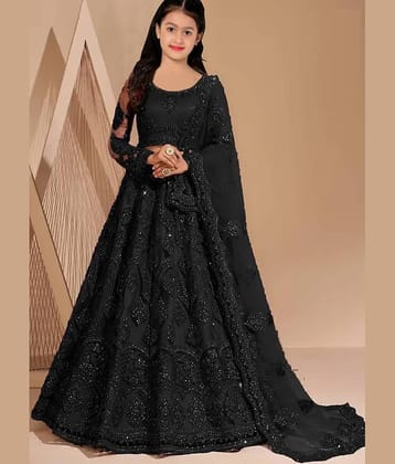 Keyura Net Lehenga Choli Set For Girls ( Pack of 1 , Pink )