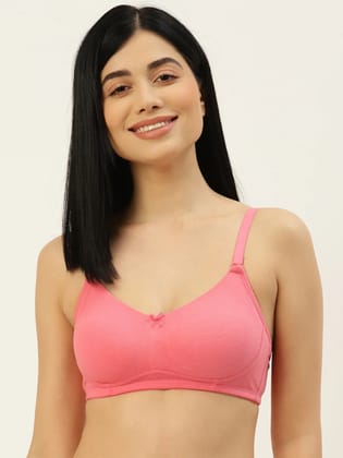 Leading Lady Women's Solid Cotton Non Padded Non Wired T-Shirt Bra Leading Lady Women's Solid Cotton Non Padded Non Wired T-Shirt Bra