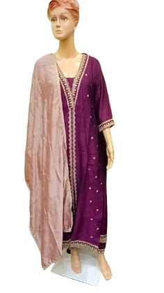Wine Elegance Kurta Set