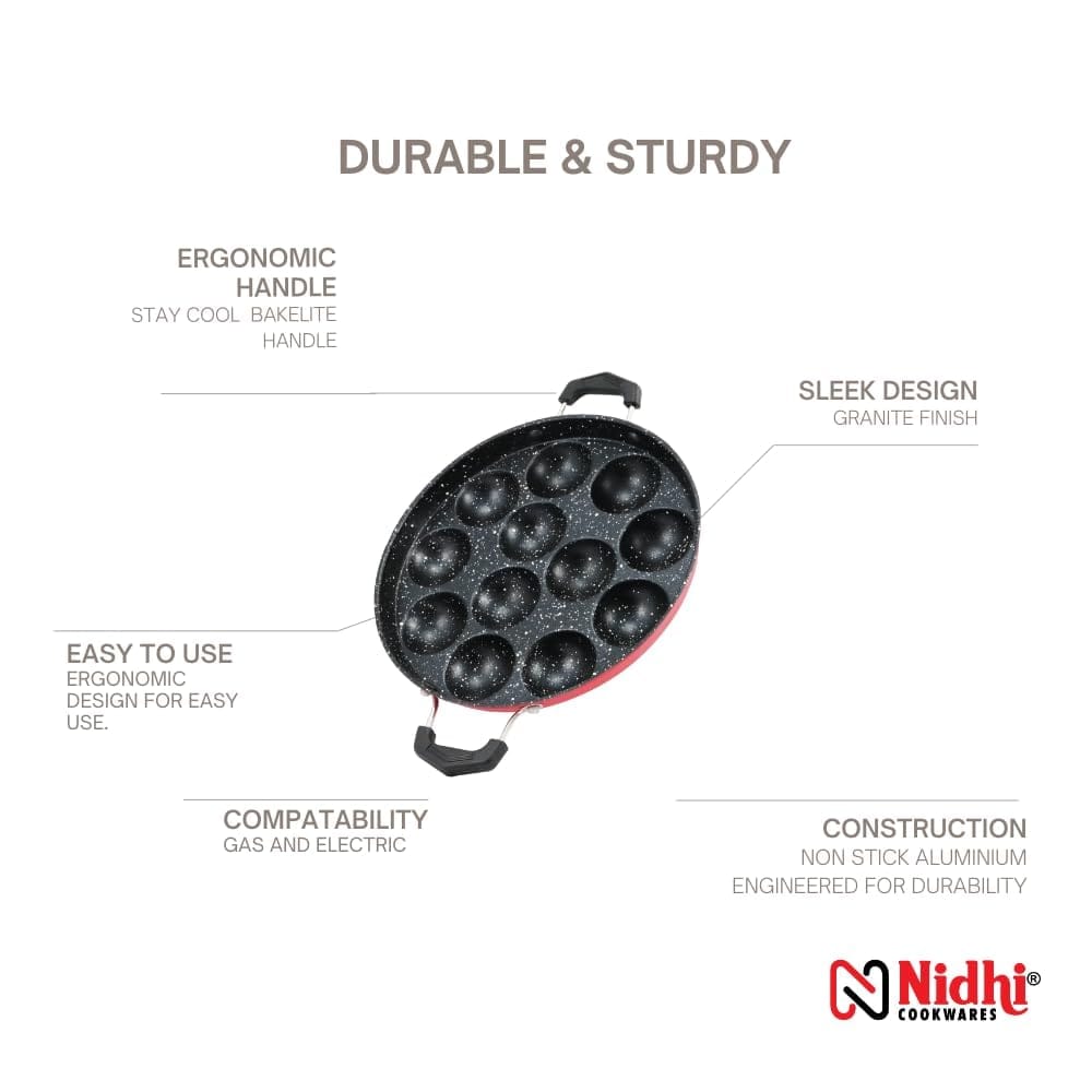 Nidhi Non Stick Appam 12pit Sigma