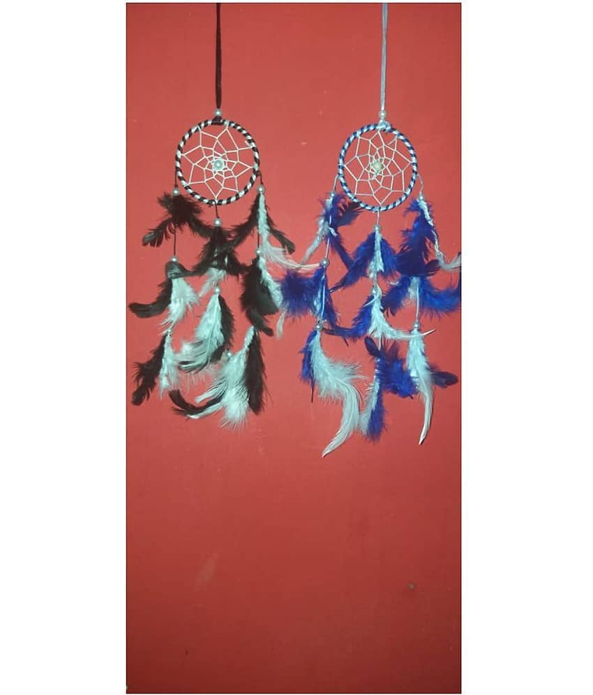 new lucky Feather Multicolour Dream Catcher - Pack of 1 ( 30 X 8 cms )