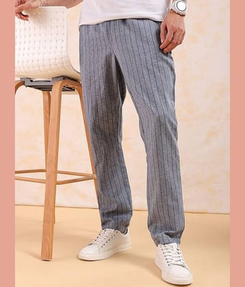 The Indian Garage Co. Regular Flat Men's Chinos - Grey ( Pack of 1 )