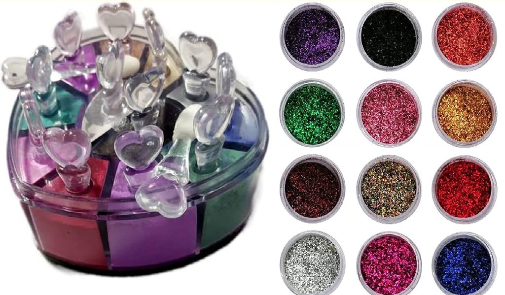 Elecsera Shining Eye shadow Shimmer / Glitter Powder 24 Pcs 24 g (Multicolor) - Makeup - Eyes | Buy online on ZillyBuy
