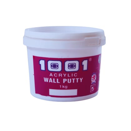 1001 Acrylic Interior Putty - Ready to Use DIY Wall Application, Sanding and Levelling. Flexible With Excellent Bonding (White, 1kg) 1001 Acrylic Interior Putty - Ready to Use DIY Wall Application, Sanding and Levelling. Flexible With Excellent Bonding (White, 1kg)