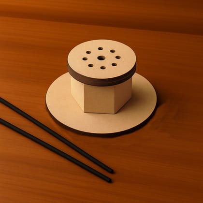 Dbeautify's DIY Hexagon MDF Stick Holder