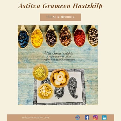 Hand Block–Printed Floral Cotton Placemats 