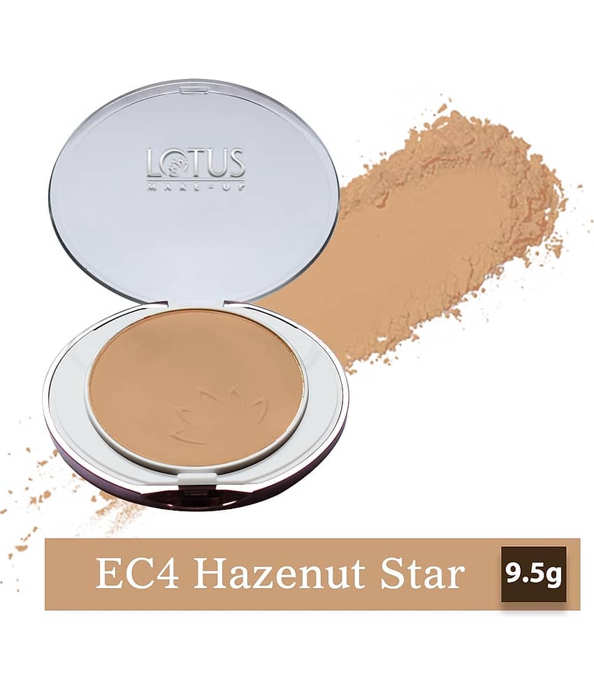 Lotus Makeup Ecostay Ideal Finish Pressed Powder Hazelnut Star, EC4, 9.5g (Pack of 1)