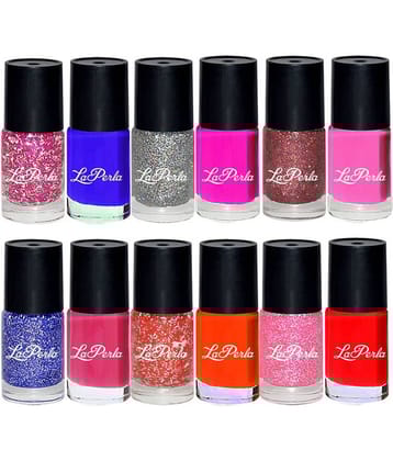 Adbeni Laperla Jari and Matt Nail Paint Pack of 12 Nails no.s