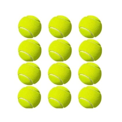FAIRBIZPS Cricket Tennis Ball for Cricket Tournament, Street Match Cricket Ball Tennis for Lawn Cricket Soft Tennis Balls (Pack of 12)