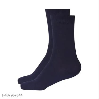 Navy Blue plain formal Lycra cotton socks/school socks - 1 Pair