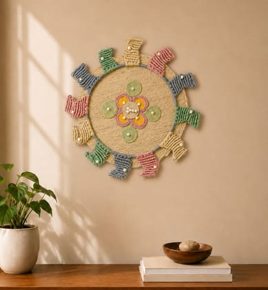 Handcrafted Decorative Jute Wall Hanging