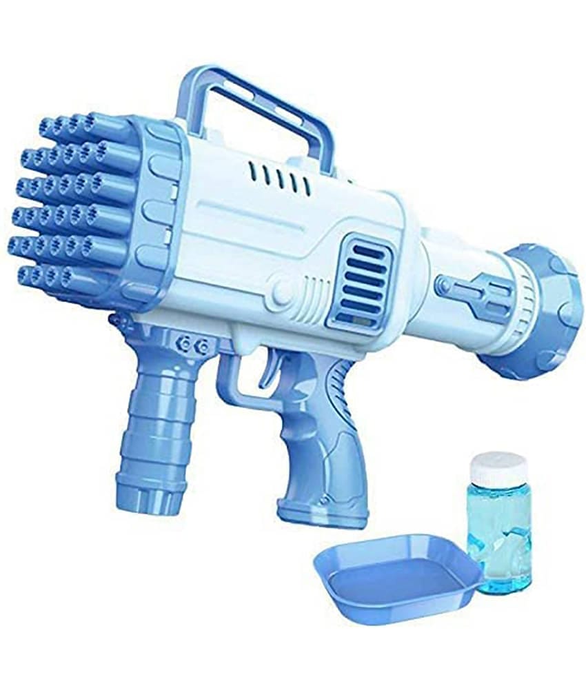 RAINBOW RIDERS Super Socket Bubble 32 Holes Gun For Kids/Indoor & Outdoor Toy, Launcher Machine For Girls & Boys