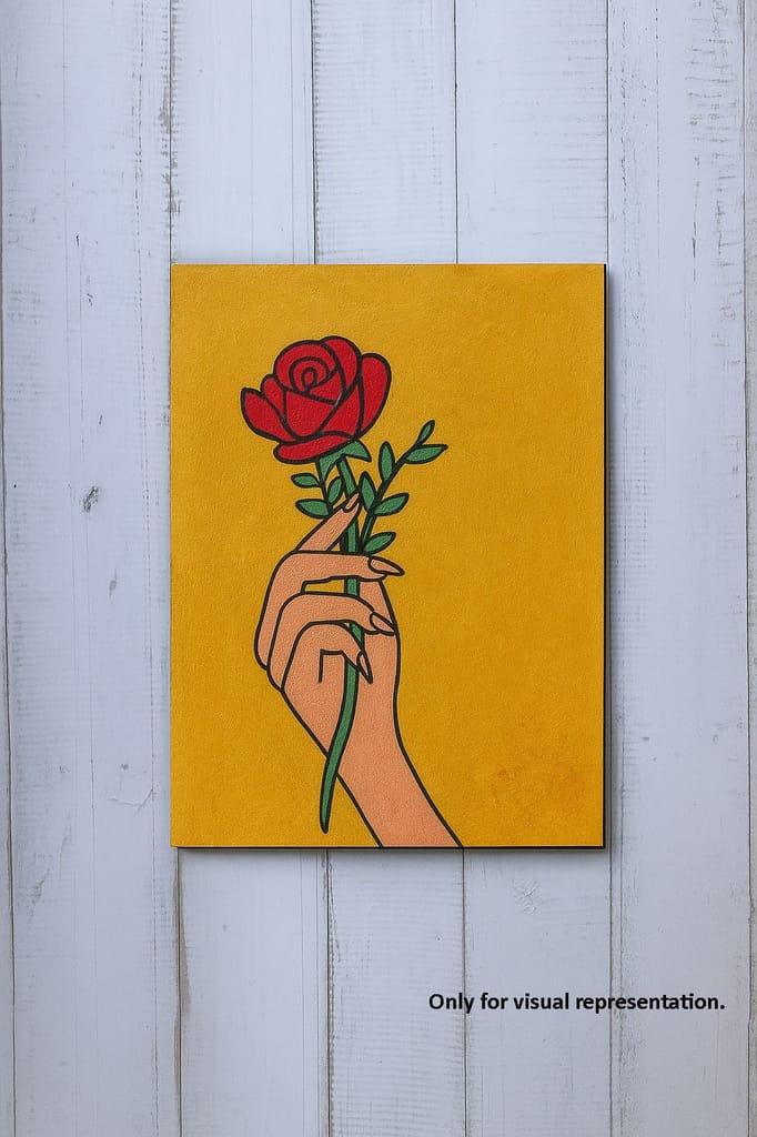 Dbeautify's DIY Traditional Painting – Hand Holding Rose