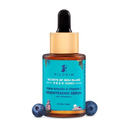 PILGRIM Korean 2% Alpha Arbutin & 3% Vitamin C Brightening Face Serum for glowing skin| Alpha arbutin face serum|All skin types | Men & Women| Korean Skin Care| Vegan & Cruelty-free | 30ml PILGRIM Korean 2% Alpha Arbutin & 3% Vitamin C Brightening Face S