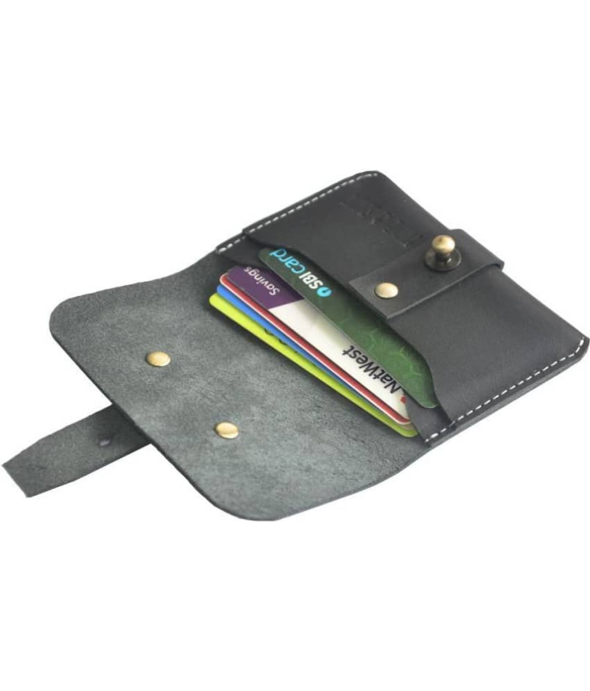 Hide&Sleek Black Genuine Leather Belt Loop Card ATM Holder