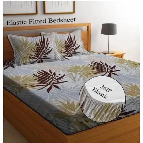 Homdazal Microfibre Abstract Queen Size (Light Green,Blue)