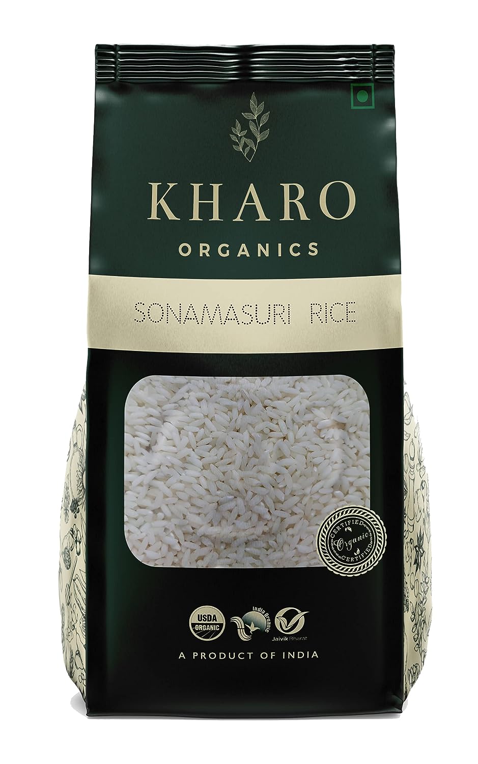 Kharo Organics Sonamasuri Rice 1 Kg