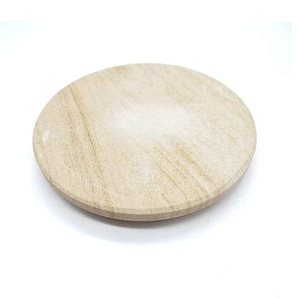 MAYAPURI Chandan Pata/Stone Chakla | Sandlewood Rubbing Board with Chandan Stick (Set of 1)