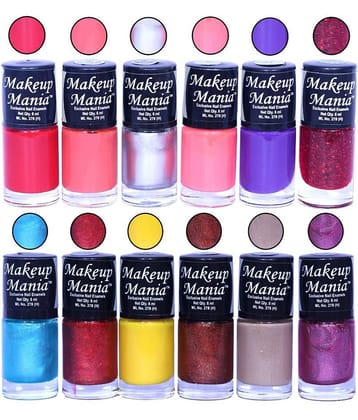 Makeup Mania Nail Polish Set of 12 Pcs, Nail Paint of 6ml each x 12 Pcs, MultiColor Combo Set No.98