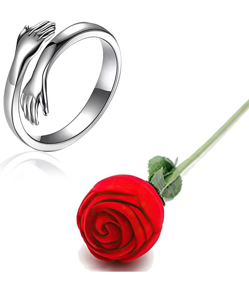 FASHION FRILL - Silver Rings ( Pack of 2 )