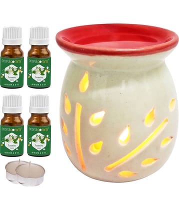 Peepalcomm Ceramic Aroma Oils & Diffusers Set - Pack of 7