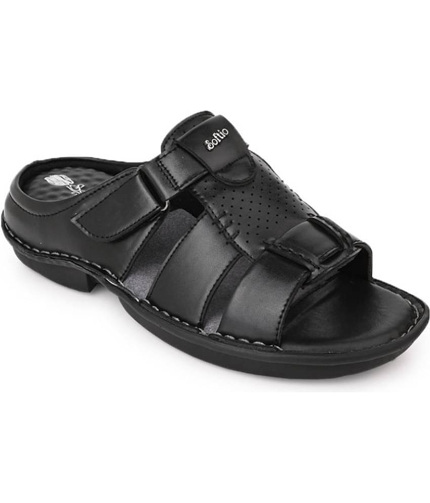 softio - Black Men's Sandals
