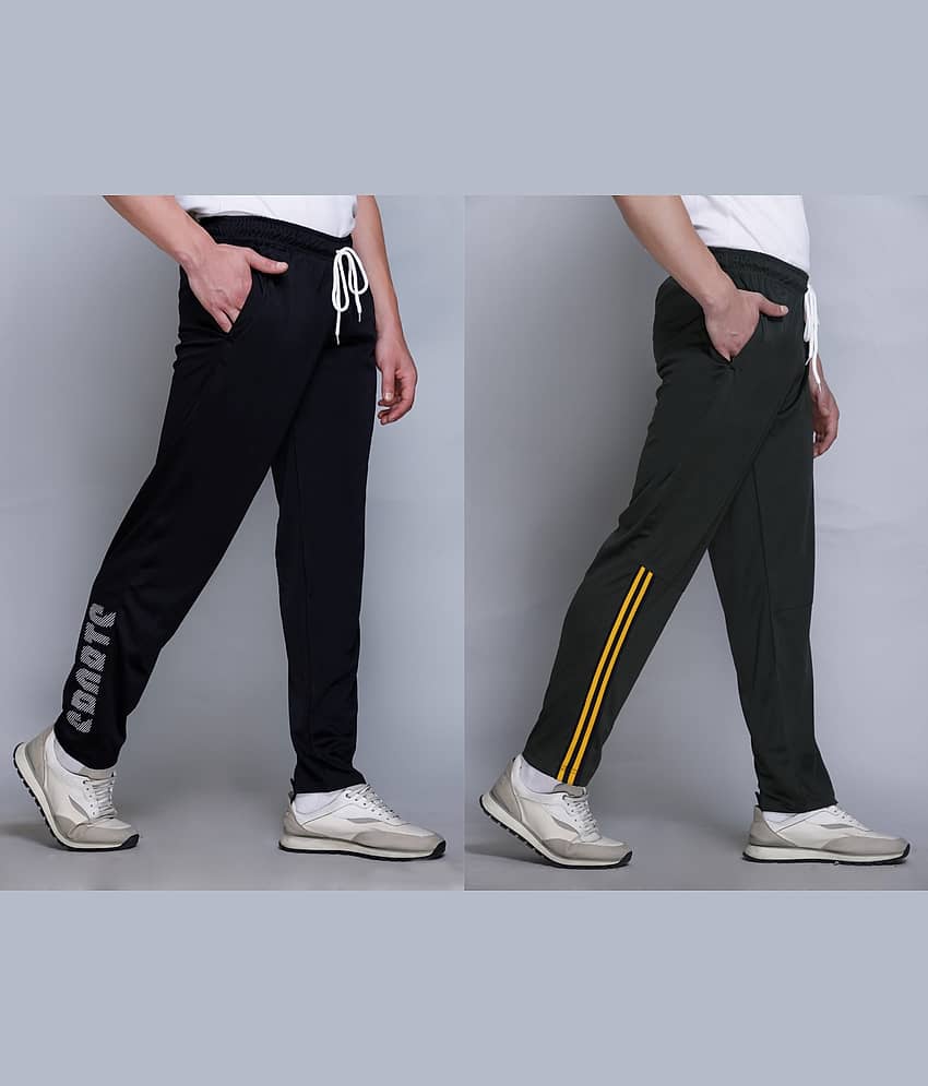 HVBK Multicolor Polyester Men's Trackpants ( Pack of 2 )