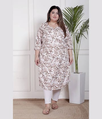 Swasti Women Crepe Printed Straight Kurti ( White )