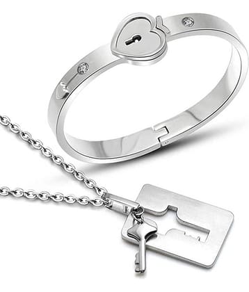 HEER COLLECTION - Silver Wrist Band ( Pack of 2 )