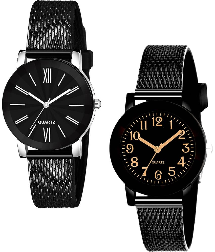 Cosmic - Multicolor PU Analog Couple's Watch