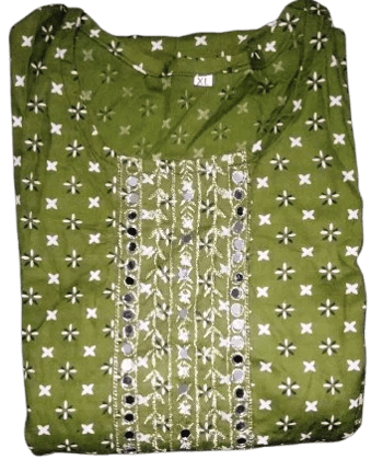 Captivating Green Cotton Top