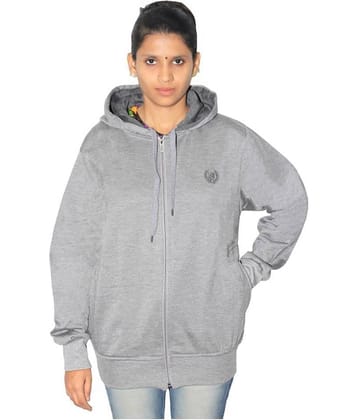 Goodluck Woollen Grey Hooded Sweatshirt