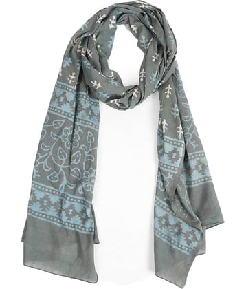 STYLE SHOES Gray Cotton Blend Women's Scarf ( Pack of 1 )