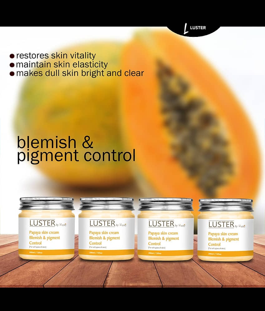Luster Papaya Blemish & Pigment Control Night Cream 200 ml Pack of 4