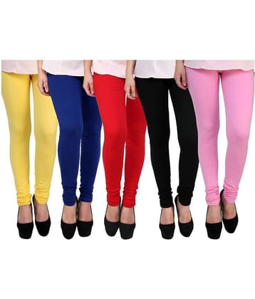 Famaya Pack of 5 Girls 100% Cotton Leggings ( Multi )