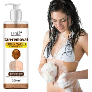 Broer Tan Removal Body Wash with Coffee | De-Tan & Deep Cleansing Shower Gel For Women (200 ml)