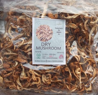 Doyang Dhansiri Fed Bamboo FPC Dry Mushroom – 100g | Premium Hygienically Dried Oyster Mushrooms