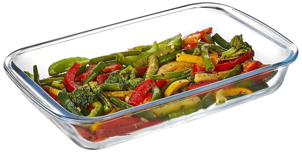Borosilicate Glass Baking Dish | 1200 ML | Oven, Microwave, Freezer & Dishwasher Safe | Transparent, Durable & Heat-Resistant |Glass Bakeware for Baking, Roasting & Serving