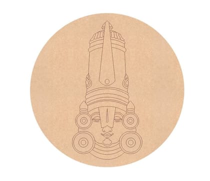 Brand Zero Pre Marked MDF Base - Tirupati Balaji Design 1 - Select Your Preference Of Size & Thickness