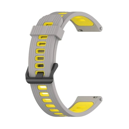 Grey-Yellow Releasable Silicone Strap - 22 MM Grey-Yellow Releasable Silicone Strap - 22 MM