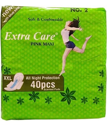 Extra Care Pink Maxi 320 MM 40 Pad+10 Pantiliner XXL 40 Sanitary Pads